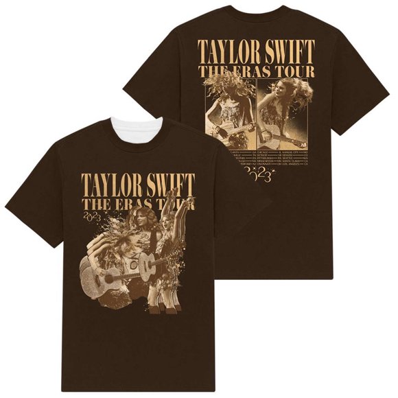 TayIor Swft Album de Musique de Concert T-shirts pour Femmes Tay Eras Tylor Chemises Femmes Chanteuse Fans T-shirts à Manches Courtes Musique Cadeaux pour Amateur de Tay T-shirts Imprimés Hauts TKFASHION Bronze TTTG