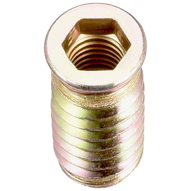 Tuercas de inserto roscado M8x30mm de acero al carbono galvanizado, paquete de 50