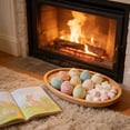 thumbnail image 4 of Bfogop Easter Wooden Serving Platters Egg Shape Charcuterie Boards Spring Easter Wood Trays Wooden Snack Dish Plates for Spring Holiday Presents 7x11 Inch, 4 of 6