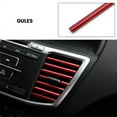 thumbnail image 3 of Furulu 10 Pcs 20cm Glossy Red PVC Car Air Conditioner Air Vent Outlet Decorative Strip, 3 of 5