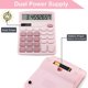 thumbnail image 3 of Dual Power Basic Desk Calculator (Pink), 3 of 5