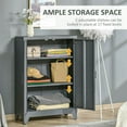 thumbnail image 6 of Spaco Industrial Storage Cabinet with Double Doors and Adjustable Shelves, Steel Garage Cabinet for Indoor as Living Room, Entryway, Gray, 6 of 8