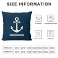 thumbnail image 5 of YANMS Anchor Throw Pillow Covers Dark Sea Ship Blue and White Stripes Square Pillowcases for Home Decor Sofa Car Bedroom Pillow case, 5 of 5