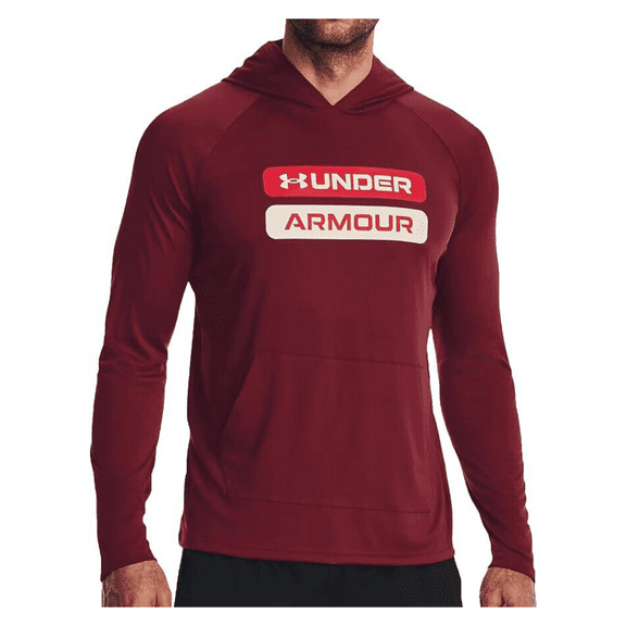 Under Armour Men's Velocity Wordmark Long Sleeve Hoodie, XL