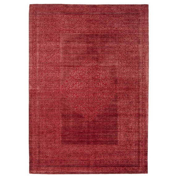 Safavieh  Handmade Mirage Maysam Modern Abstract Viscose Rug Red 6' x 9' 6' x 9'
