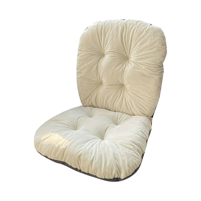 MOQIN Desk Chair Cushion Non-Slip Rocking Chair Cushion Office Chair Cushion Dorm Seat Cushion with High Back Support Soft Chair Cushion with Ties for Office Car Home Dining Room Kitchen