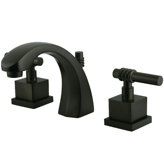 Kingston Brass KS4985QL Milano Widespread Bathroom Faucet with Brass Pop-Up, Oil Rubbed Bronze