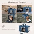 thumbnail image 3 of BELLA & PAL Airline Approved Cat Carrier with Wheels, Detachable Rolling Pet Carrier for Kitten & Small Dogs up to 16lbs, Soft-Sided Foldable Puppy Bag , 17.7"×11"×11", Sky Sailor, 3 of 8