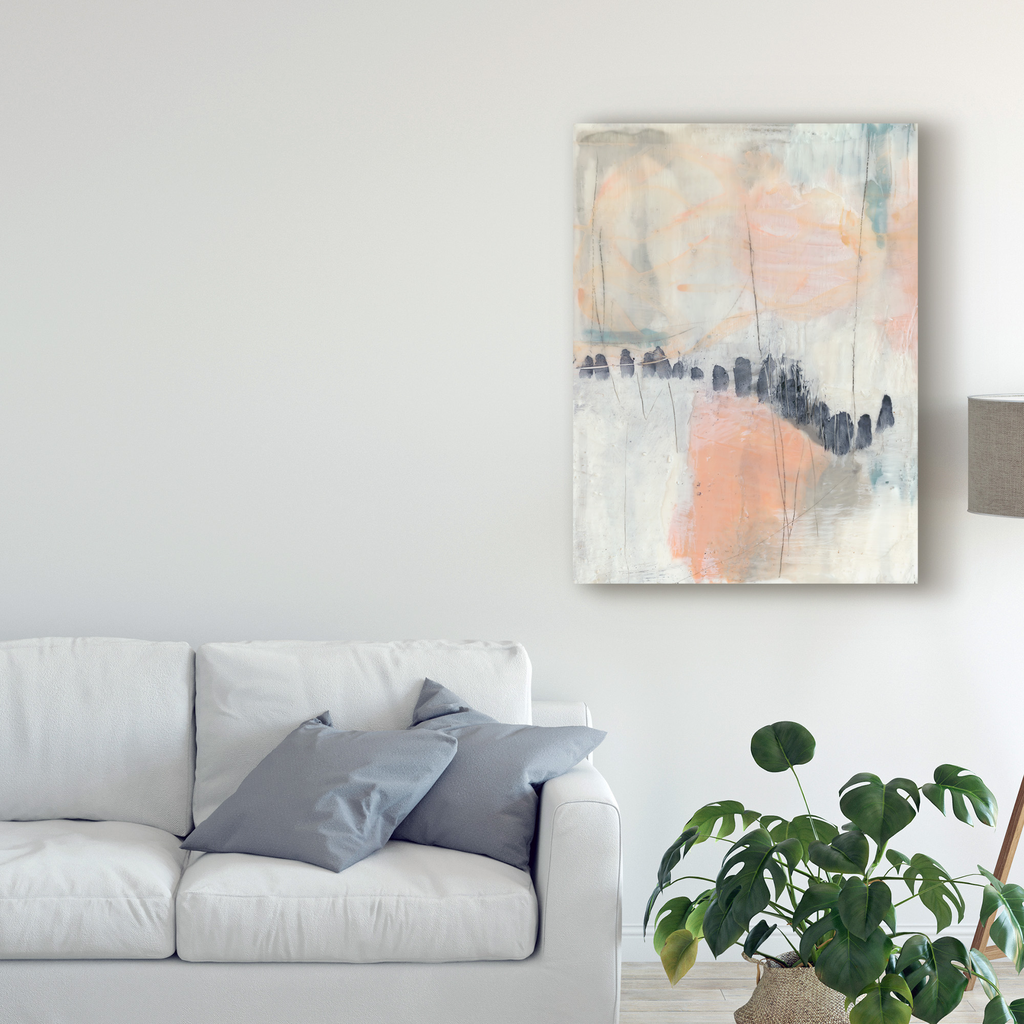 Trademark Fine Art 'Blush And Navy I' Canvas Art by Jennifer Goldberger