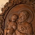 thumbnail image 3 of St. Joseph Wood Carved Religious Icon Christian Gift Wall Hanging Art Gift Gift for Dad, 3 of 5