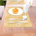 thumbnail image 5 of LNWH Modern Yellow Abstract Swirl Pattern Placemats, 1 PCS Heat Resistant Washable PVC Table Mats, 18"x12", 5 of 6