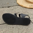 thumbnail image 5 of Wensltd Women's Summer Sandals Casual Round Toe Open Toe Flat Slip On Comfort Lightweight Beach Sandals Outdoor Walking, 5 of 9