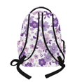 thumbnail image 3 of Whosucclay Purple Floral Print Kids Backpack for Boys Girls, Lightweight School Bag High School Kindergarten Elementary School with Large Capacity Adjustable Straps, 3 of 8