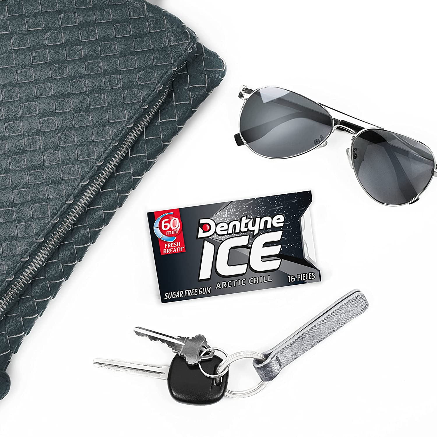 Dentyne Ice Arctic Chill Sugar Free Gum, 16 Piece Count Pack of 9 (144 Total Pieces) 2 Pack Boxes Bundle Double Up and Save