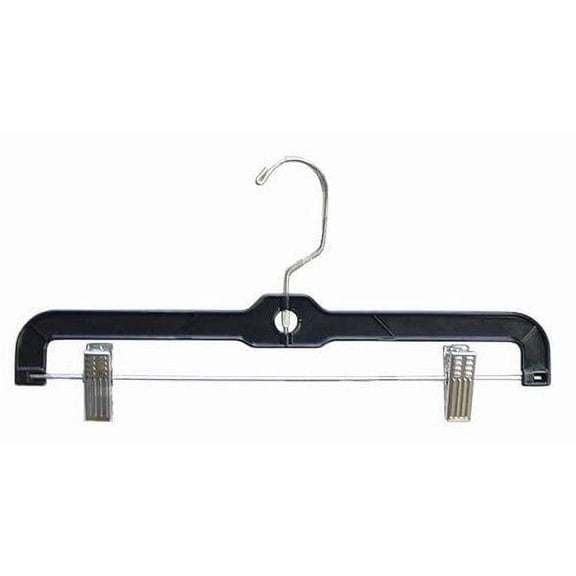 Black Plastic Pant-Skirt Hangers w/Clips