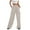 Beige, variant on Fsahion Plus Size Casual Sweatpants for Womens Elastic Waist New Solid Color Casual Pocket Wide Leg Suit Pants Bleak Deal on Clearance!