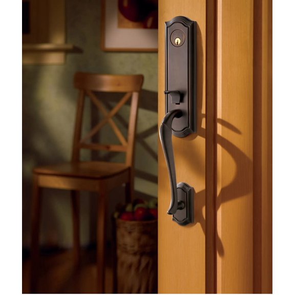 Baldwin 85337.Rent Right Handed Bethpage Escutcheon Single Cylinder Handleset - Lifetime