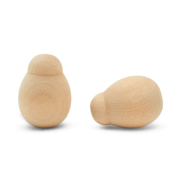 Small Peg Dolls, Use as Ladybugs or Bees for Crafts, 250 1" Wood Embellishments for Nativity Scenes and Decor, by Woodpeckers