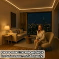 thumbnail image 3 of 7-Piece 94.5″ (55.12 ft) LED Baseboard & Crown Molding with Duct Kit for Seamless Ambient Home Accent Lighting | Waterproof Channel for Easy LED Strip Installation (Baseboard Molding | ASL-004-A), 3 of 7