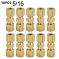 thumbnail image 4 of 10PCS Straight Brass Brake Line Compression Fitting Unions For OD Tubing 1/4,5/16,3/8 Be Used In Hydraulic Lines, Fuel Lines, 4 of 9