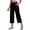 19# Black, variant on Athletic Capri Pants Womens High Waisted Straight Leg Tummy Control Yoga Capris Leggings with Pockets Crop Workout Summer Pants Black L