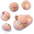 thumbnail image 7 of newwalpole Girls Boys Sheep Slippers Kids Non Slip House Shoes Cute Animal Plush Cotton Soft Bedroom Slippers for Fall Winter Pink for Size 1, 7 of 7