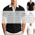 thumbnail image 4 of IhhxPro Men's V-Neck Collared Shirt Stretchable Contrast Stripe Tee Casual Golf Workout Athletic Slim Fit Breathable Short Sleeve M-3XL, 4 of 9