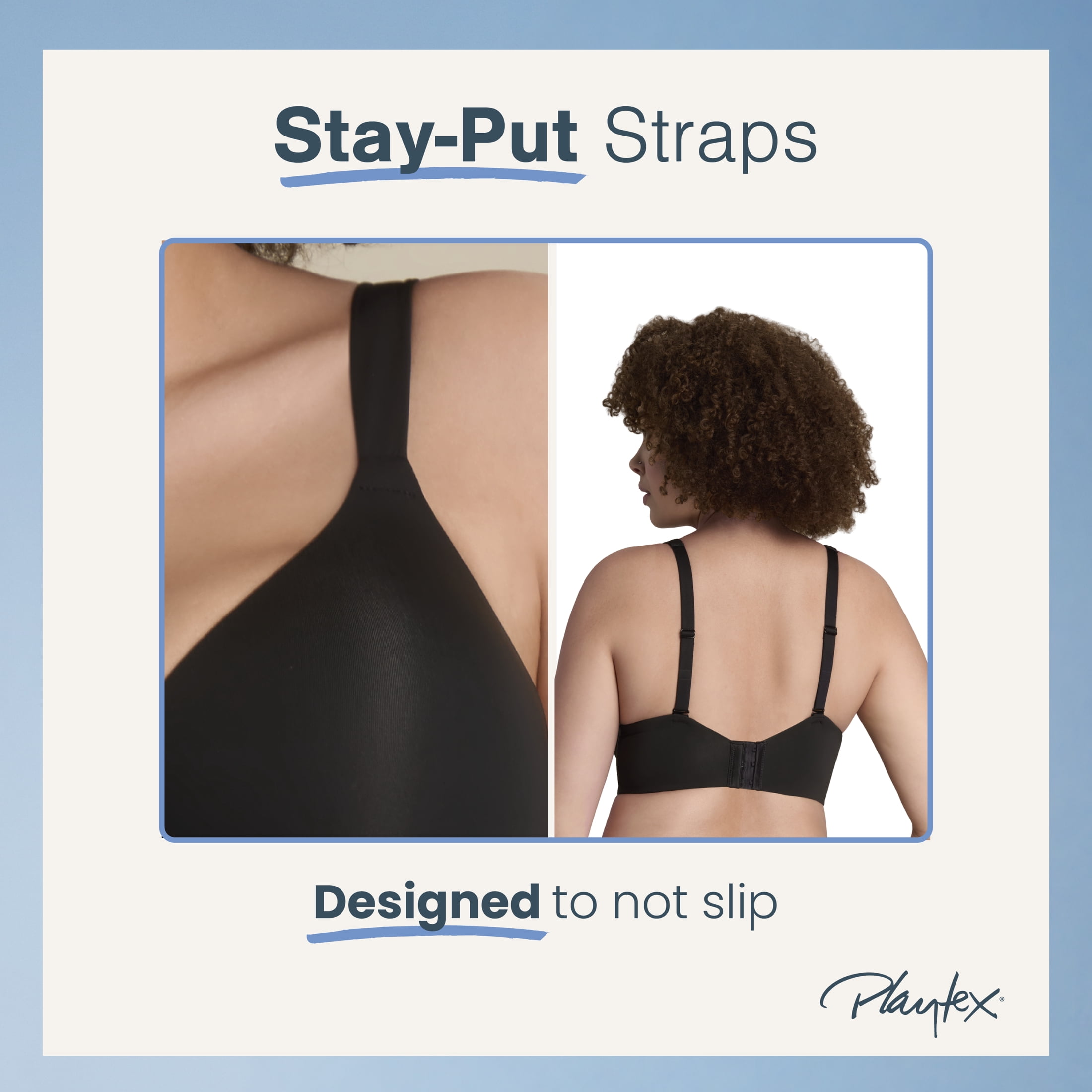 Playtex Women's Smoothing T-Shirt Underwire Bra, Moisture Wicking (Plus Sizes)