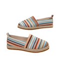 thumbnail image 7 of Slip On Espadrille Casual Shoes for Women Colorful Striped Canvas Upper Braided Jute Wrapped Outsole, 7 of 7