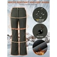 thumbnail image 4 of Off Road Ventures Women's Fleece Lined Hiking Pants Softshell Waterproof Elastic Waist Snow Ski Pants with Zipper Pockets Outdoor, 4 of 6