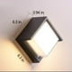thumbnail image 3 of Aplique de pared exterior negro | Lámpara de pared LED IP65 impermeable | Lámpara de aluminio para porche exterior, ideal para interiores y exteriores, 3 of 7