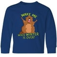 thumbnail image 3 of Inktastic Groundhog Day Wake Me when Winter is over Long Sleeve Youth T-Shirt, 3 of 5