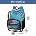 thumbnail image 4 of PVC Transparent Backpacks Clear Backpack for Travel and Outings Blue Vortex, 4 of 7