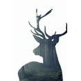 thumbnail image 2 of Incado 11x14 Black Ornate Wood Framed with Double Matting Museum Art Print Titled - Forest Deer Silhouette, 2 of 4