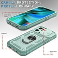 thumbnail image 4 of TECH CIRCLE iPhone 14 Pro Max Case, Slim Heavy Duty Rugged Hybird Shockproof Anti-Slip Magnetic Ring Stand Slide Len Protective Card Slot Case for iPhone 14 Pro Max 6.7 inch 2022,Mint+Mint, 4 of 11