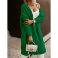 thumbnail image 2 of Women's Hooded Long Knit Cardigan Open Front Loose Sweater Coat with Pockets, 2 of 5