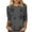 Gray, variant on hotojiny Women's 3/4 Sleeve Shirts Oversized Crew Neck Loose Pullover Tops Fall Printed Casual Lightweight Blouse