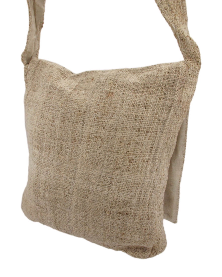 Zeckos Natural Color Hemp Bag With Ganesha