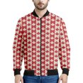 thumbnail image 3 of Chaqueta bomber con estampado de hojas de arce de Canadá para hombre, sudadera de manga larga en 3D, chaqueta bomber con cremallera de gran tamaño y estilo urbano, 3 of 5