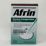 Afrin Severe Nasal Congestion Spray Fast Relief Max Strength, 0.5oz, 6-Pack