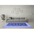 thumbnail image 3 of Ahgly Company Machine Washable Indoor Rectangle Oriental Blue Industrial Area Rugs, 7' x 9', 3 of 4