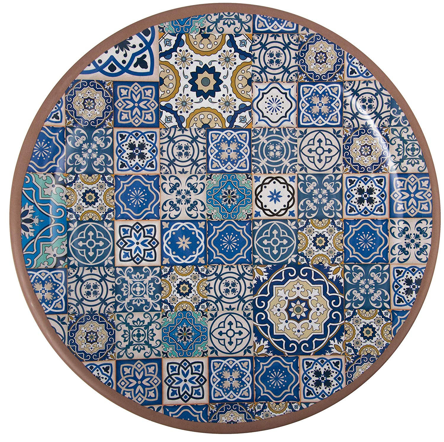 Melange 6Piece 100 Melamine Salad Plate Set (Moroccan Tiles