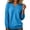 Bright Blue, variant on DYTTDG Women's V-Neck Sweater | Long Sleeve Loose Fit Solid Color Knit Pullover Top, Ribbed Cuffs and Hem Casual Jumper for Daily Outfits