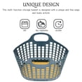 thumbnail image 3 of 3 Blue Foldable Grocery Hamper Baskets Lightweight Wear Resistant Home Use, 3 of 8