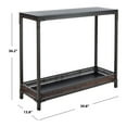 thumbnail image 5 of SAFAVIEH Dinesh Console Table With Storage Shelf Black / Dark Walnut, 5 of 6