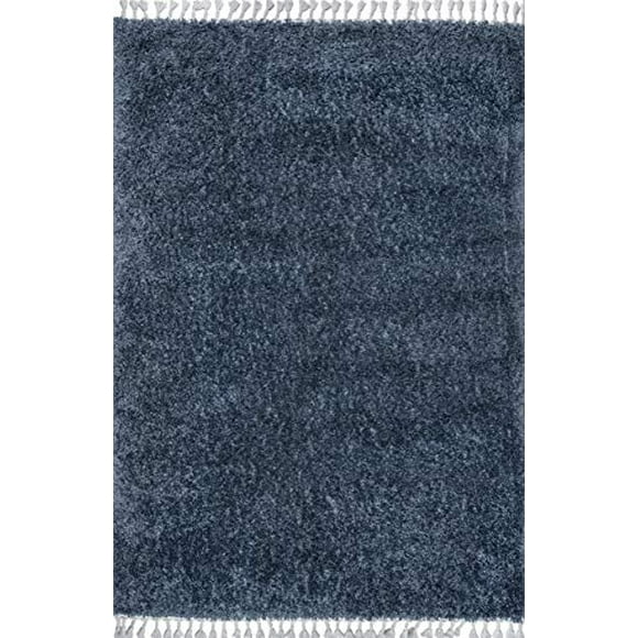 Nuloom Neva Plush Shag Acent Alfombra, 2 'x 3', azul nuLOOM Ver descripción