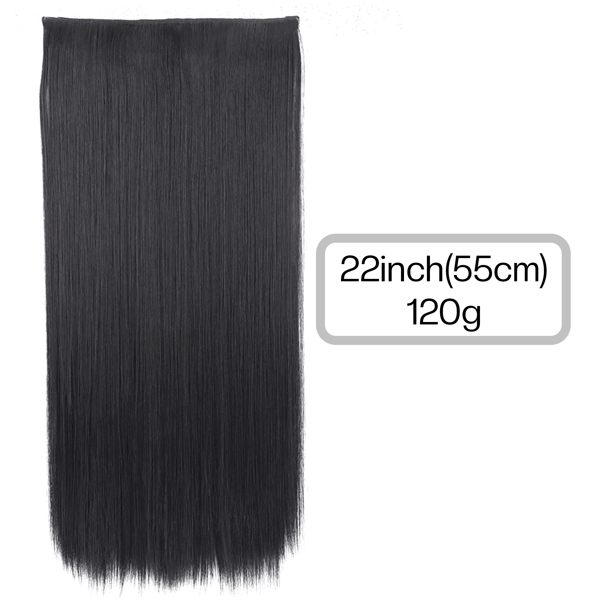 Morovan Elegant 22"(56cm) Longest Straight Natural brown 3/4 Full Head One Piece 5 Clips Clip in Hair Extensions