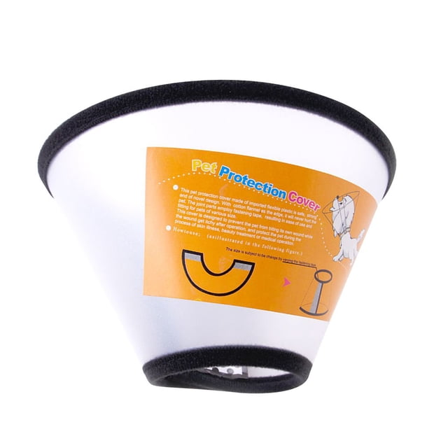Billuyoard Collar protector translúcido para perros, cubierta protectora antimordeduras para heridas de mascotas, baño para perros y gatos Suministros para perros No.07
