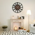 thumbnail image 4 of Large Wall Clock for Living Room Decor, 20 Inch Non Ticking Silent, Battery Operated Modern Vintage Oversized Wall Clock for Bedroom Kitchen, 4 of 9