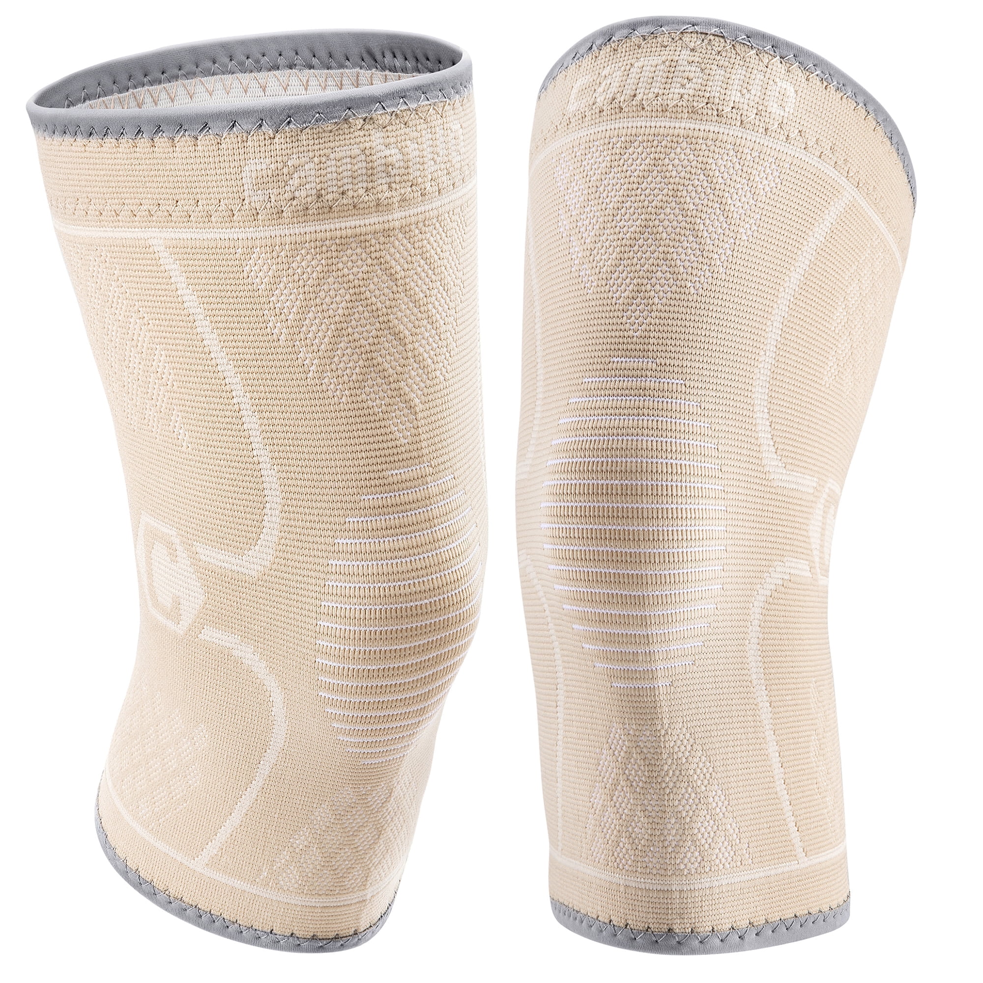 CAMBIVO 2 Pcs Knee Brace, Knee Sleeve and Support for Knee Pain, Arthritis Pain Relief and Weightlifting, Knee Compression Sleeve for Woman and Man, M